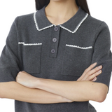Polka Knit Grey