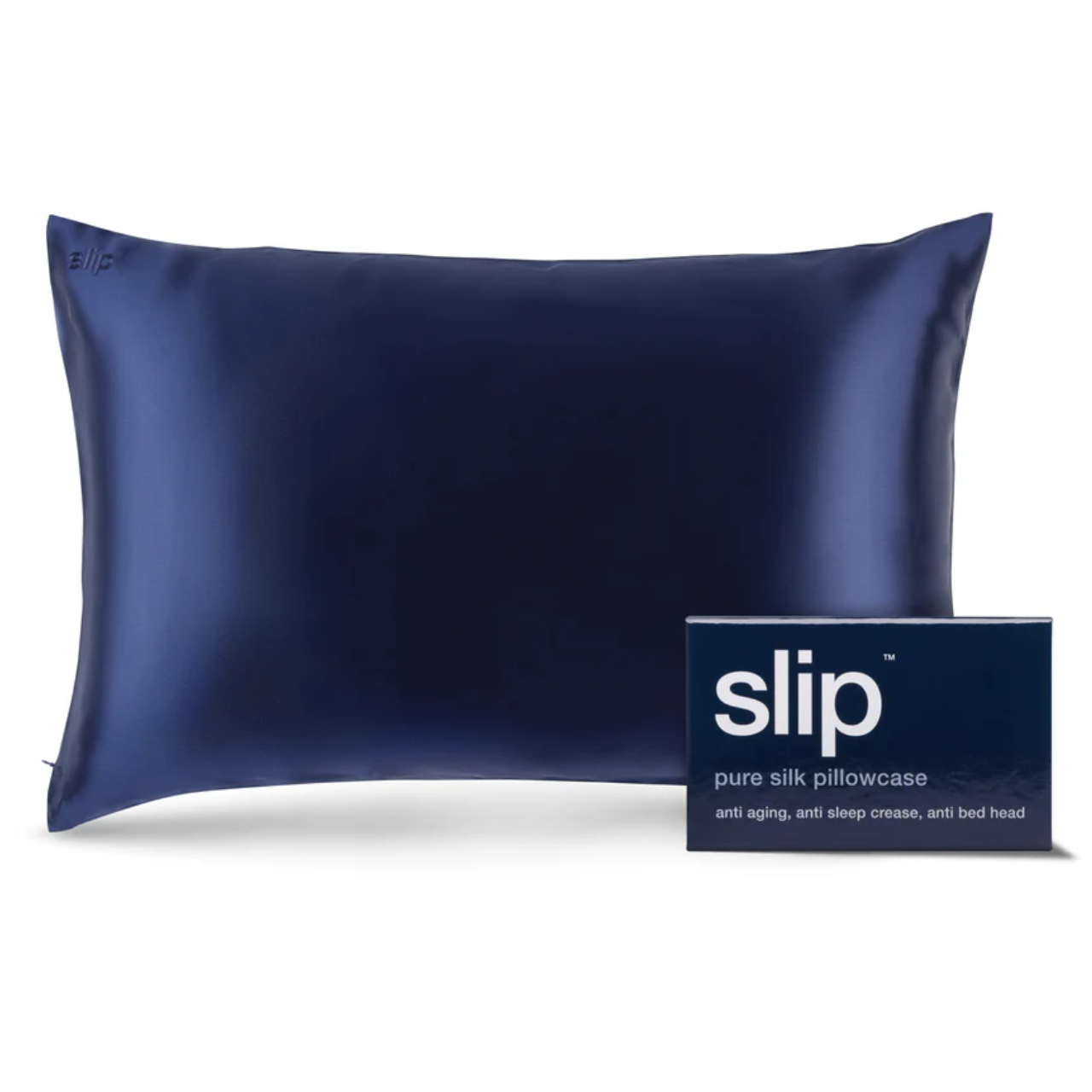 Queen Silk Pillowcase Navy