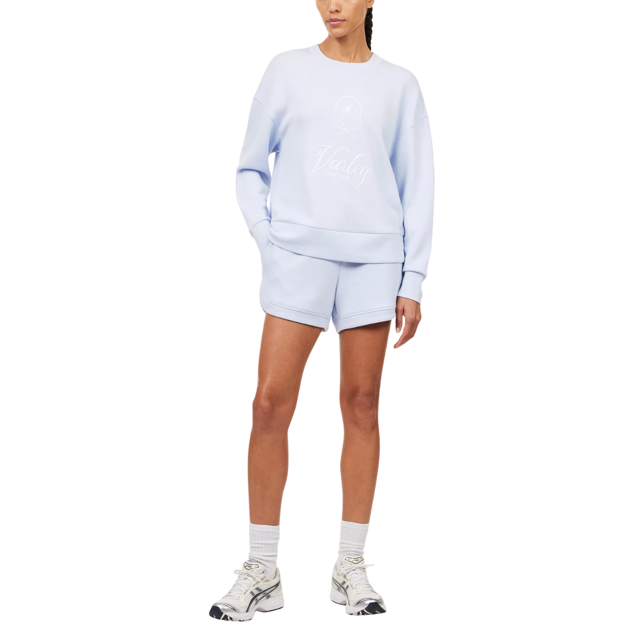 Ollie Xenon Blue High Rise Shorts 3.5