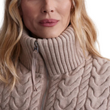 Reggie Cable Knit Puffer Light Taupe