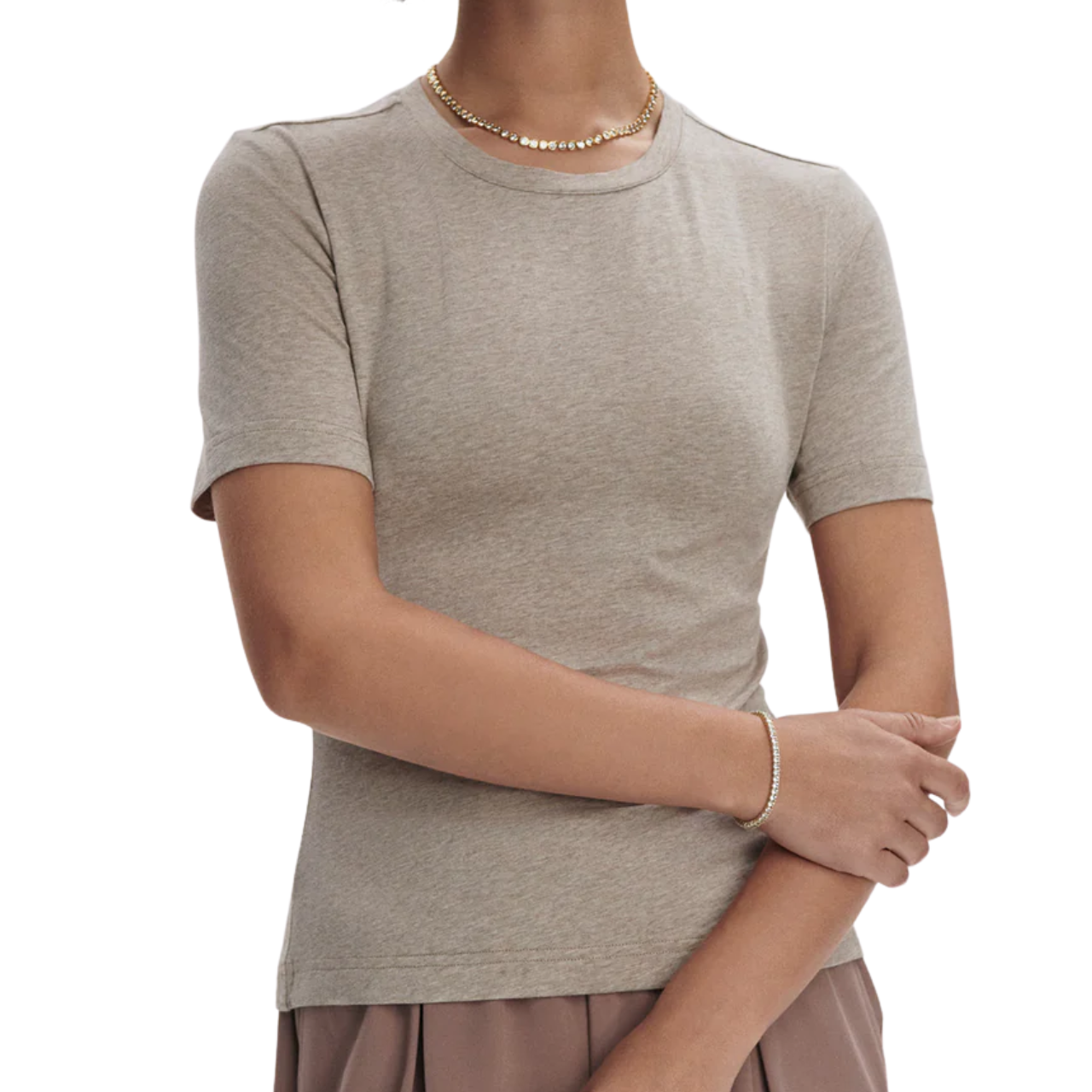 Regina Fitted Tee Taupe
