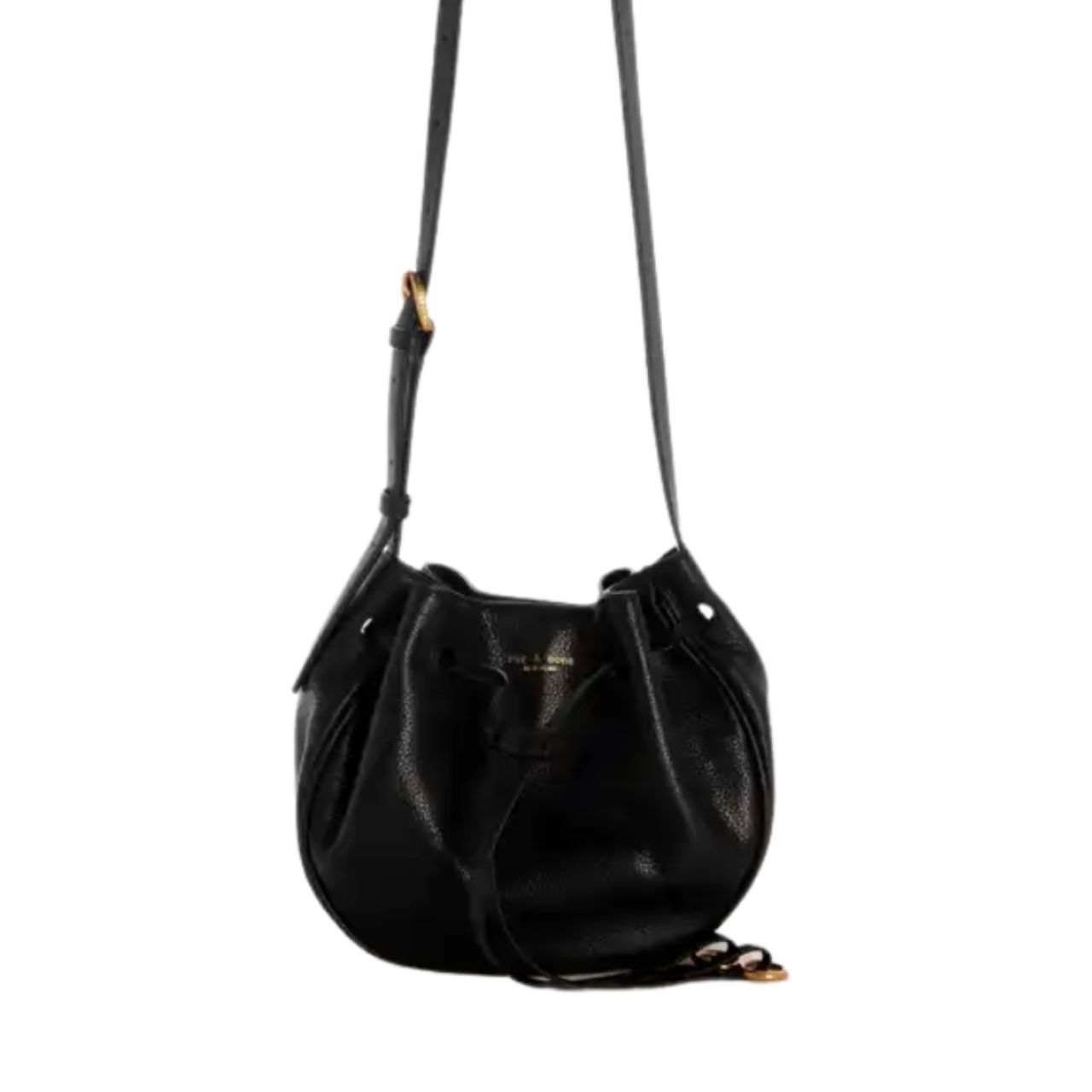 River Crossbody Bag Black Leather
