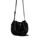 River Crossbody Bag Black Leather