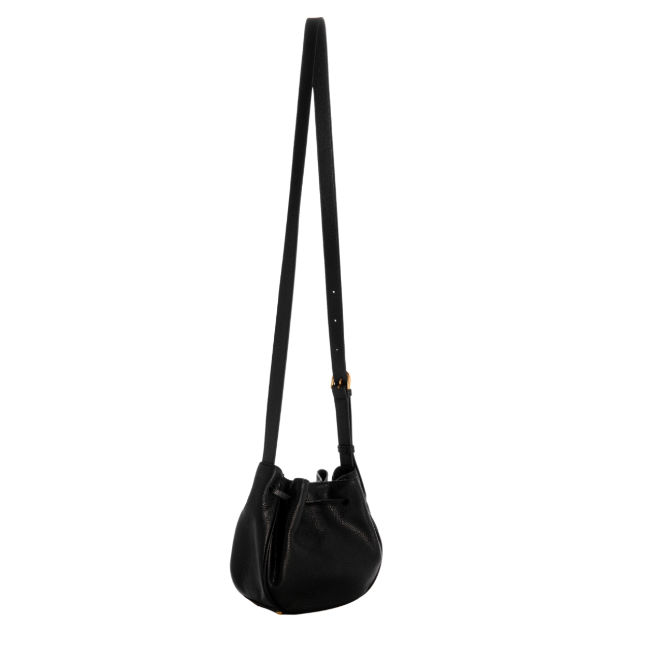 River Crossbody Bag Black Leather