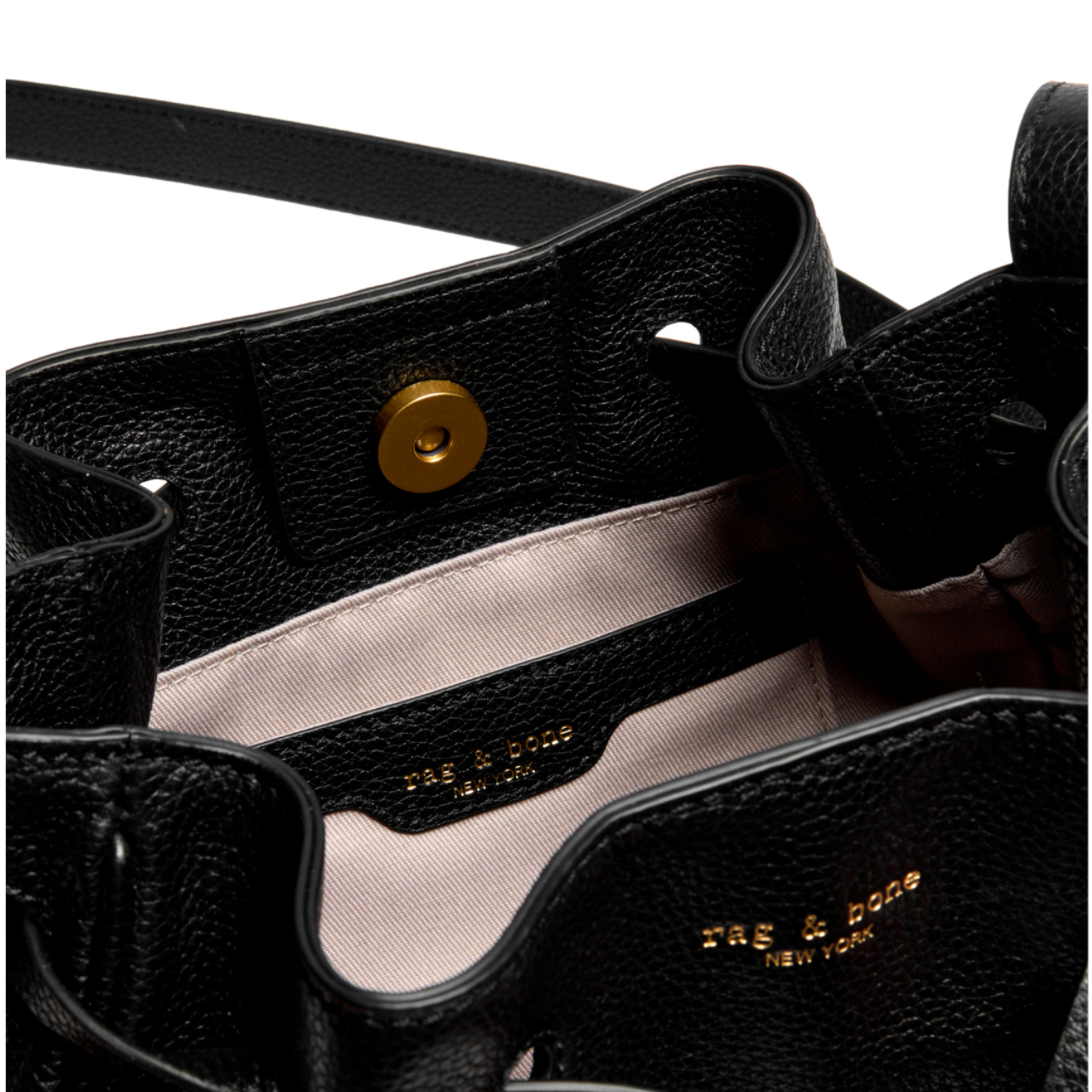 River Crossbody Bag Black Leather