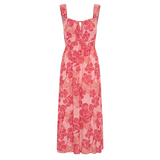 Riviera Midi Dress Pink Floral
