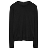 Round Neck Cashair LS Black