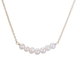 Row of Pearls Necklace Gold