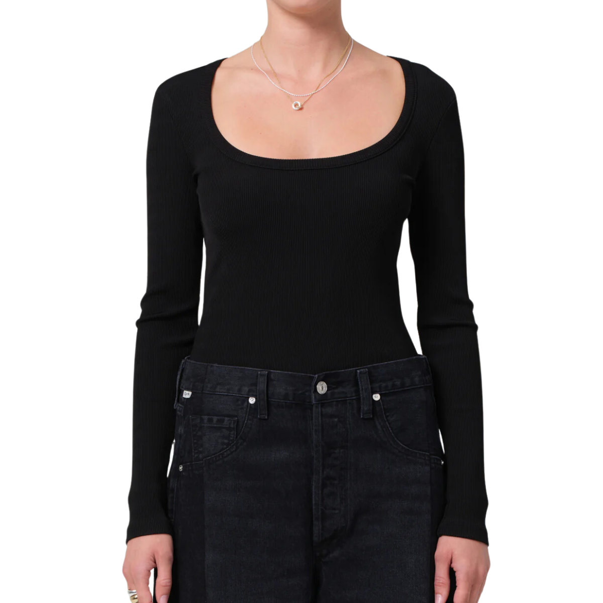 Rumi Scoop Neck Black