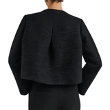 Ruthie Cropped Boucle Blazer Black