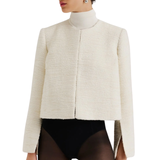 Ruthie Cropped Boucle Blazer Vanilla