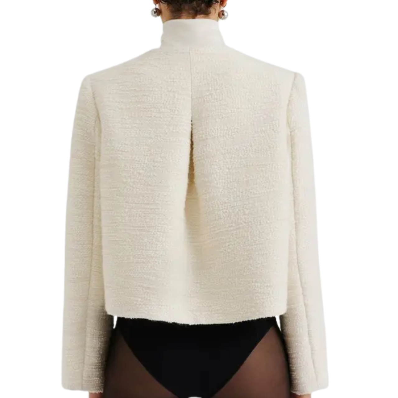 Ruthie Cropped Boucle Blazer Vanilla