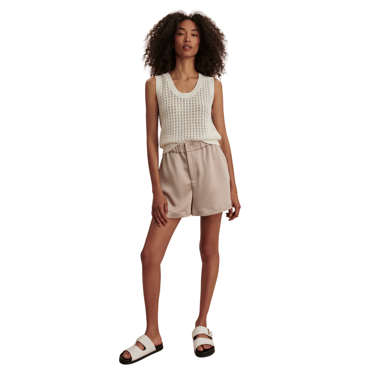 Sarka High Rise Short Silver Cloud
