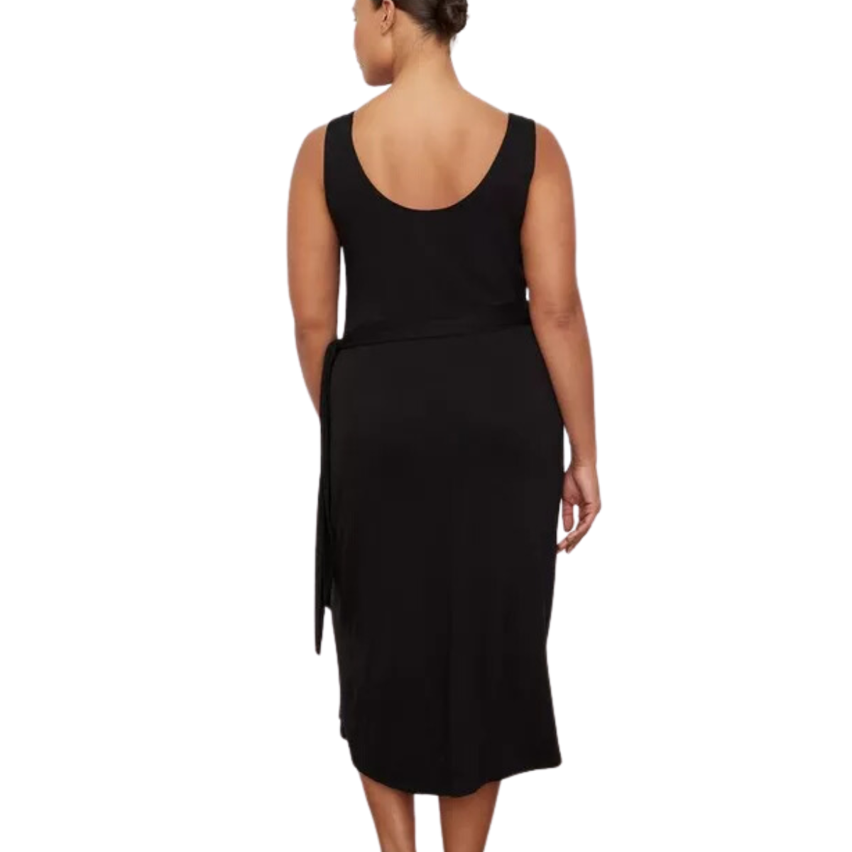 Scoop Neck Slip Dress Black