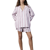 Shorts Pyjama Set Mauve Stripe