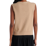 Shrunken Button Vest Camel