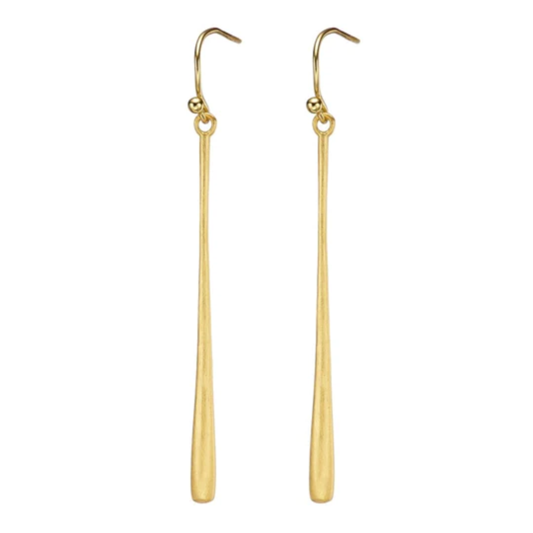 Gold Linear Drop Earrings