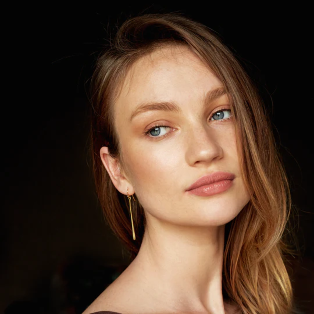 Gold Linear Drop Earrings