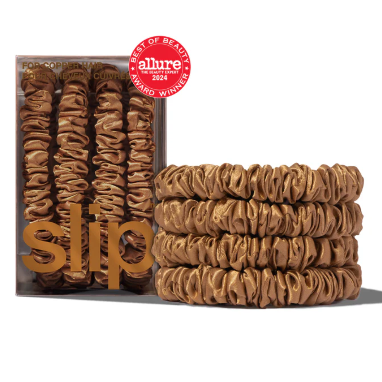 Skinny Scrunchies- Set of 4 Copper