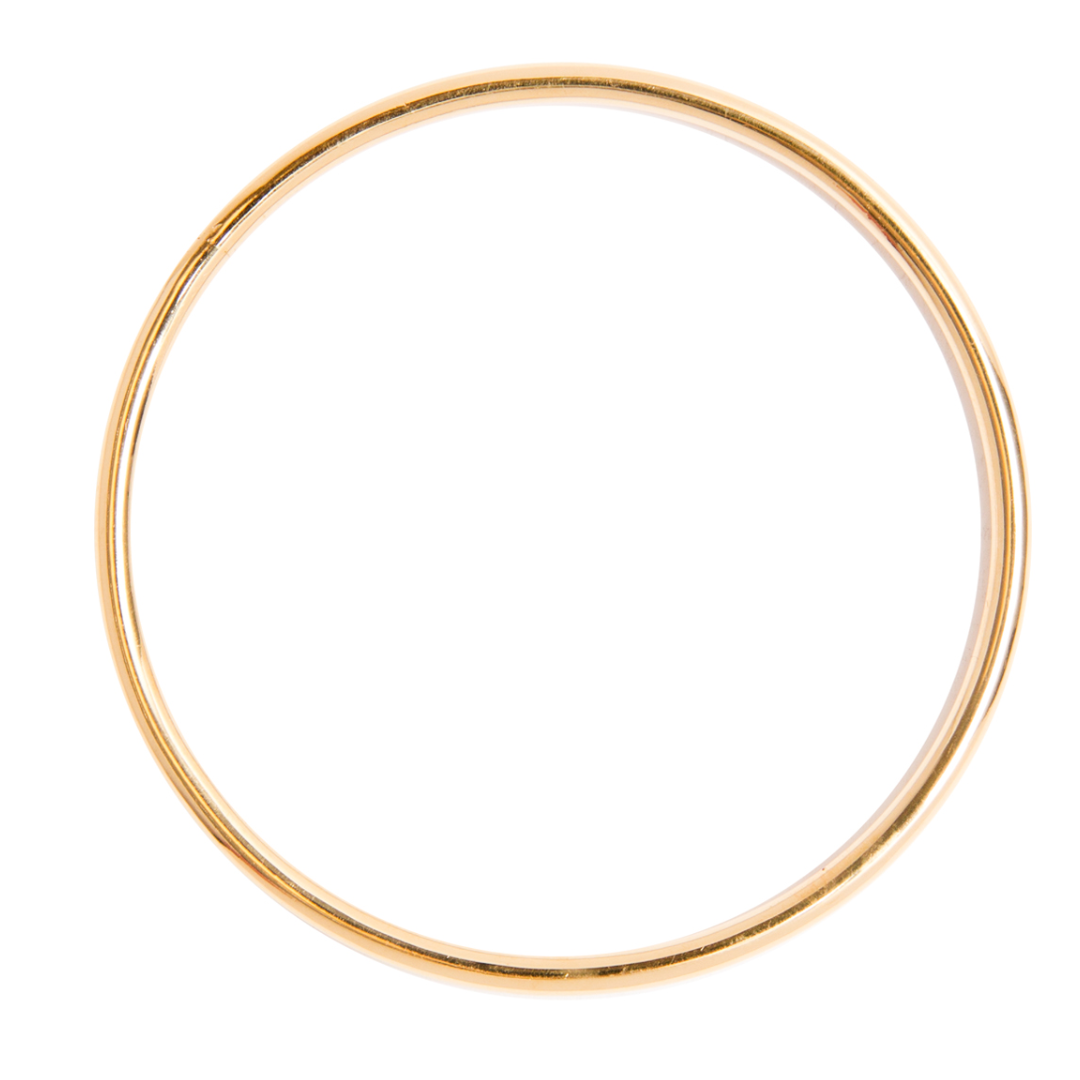 Small Plain Gold Bangle 6cm