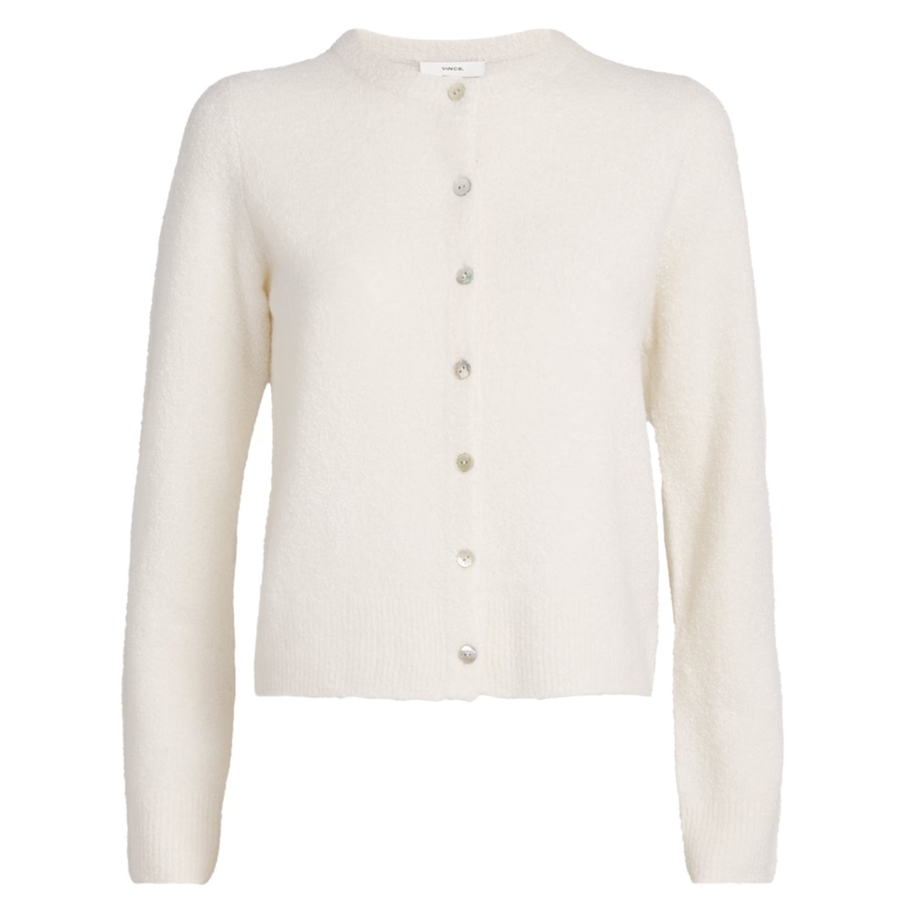 Soft Boucle Cardigan Off White