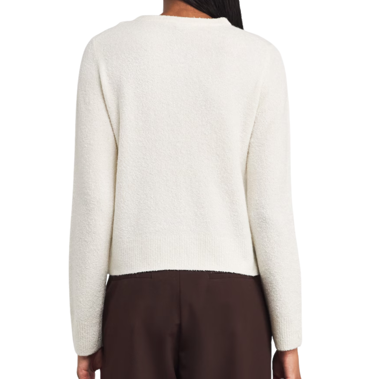 Soft Boucle Cardigan Off White