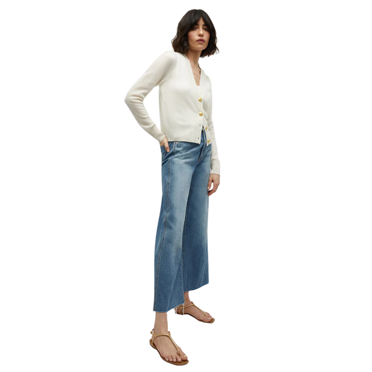Solene Cashmere Cardigan Ivory