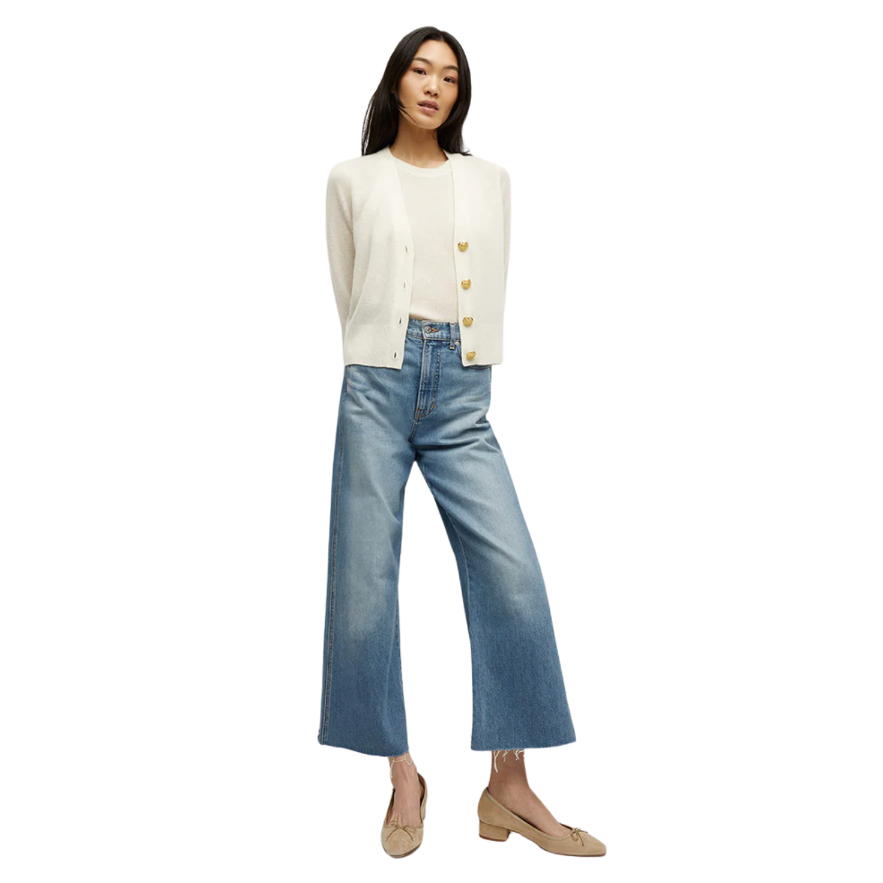 Solene Cashmere Cardigan Ivory