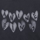 Spencer Sweatshirt Hearts Washed Black