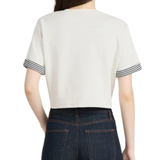 Stripe Cuff Top Cream