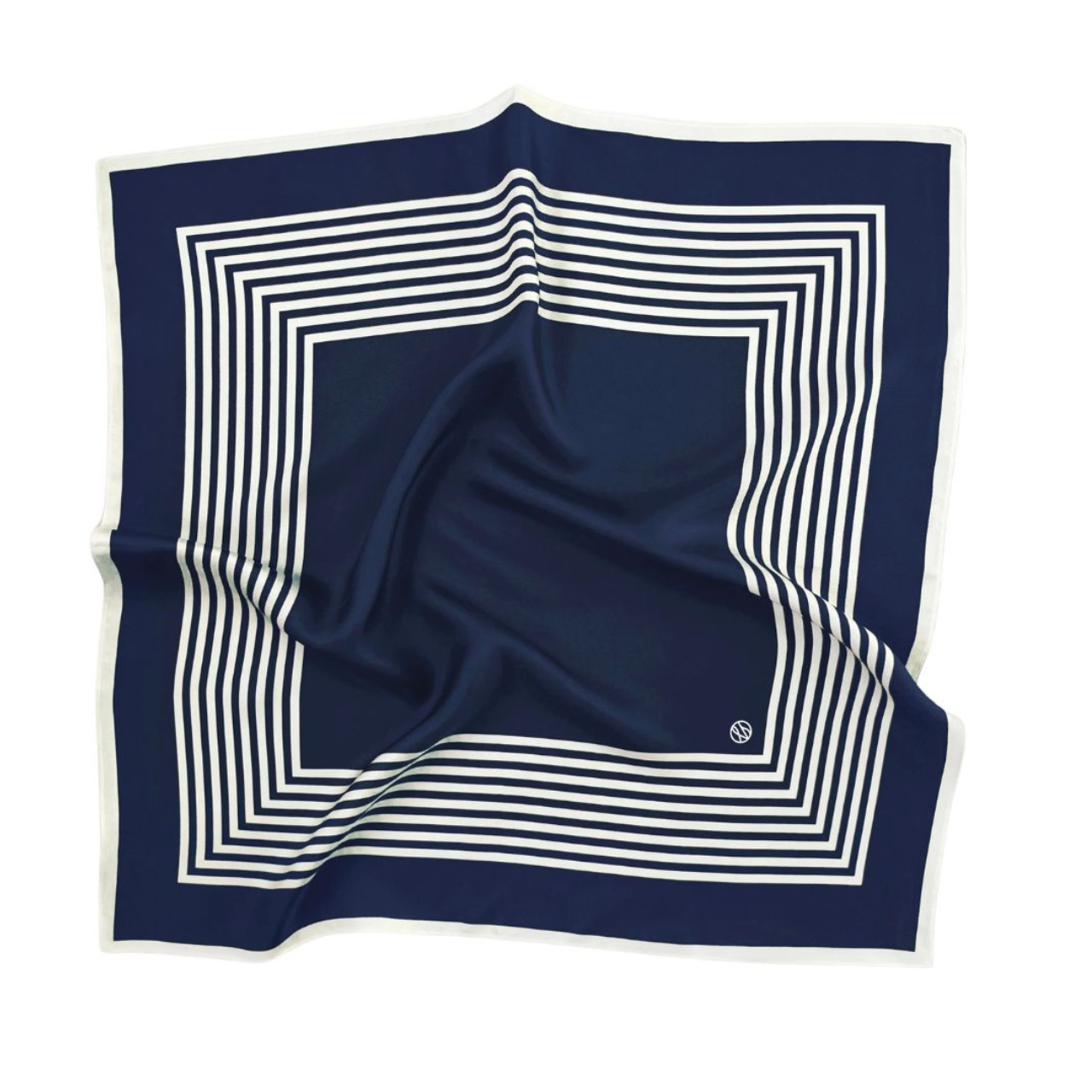 Striped Scarf Navy  65x65