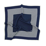 Striped Scarf Navy  65x65