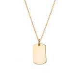 Tag Necklace Gold