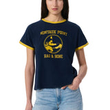 Montauk Boxy Ringer Tee Navy