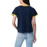 Montauk Boxy Ringer Tee Navy