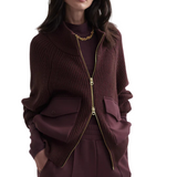 Tessa Knit Jacket Deep Mahogany