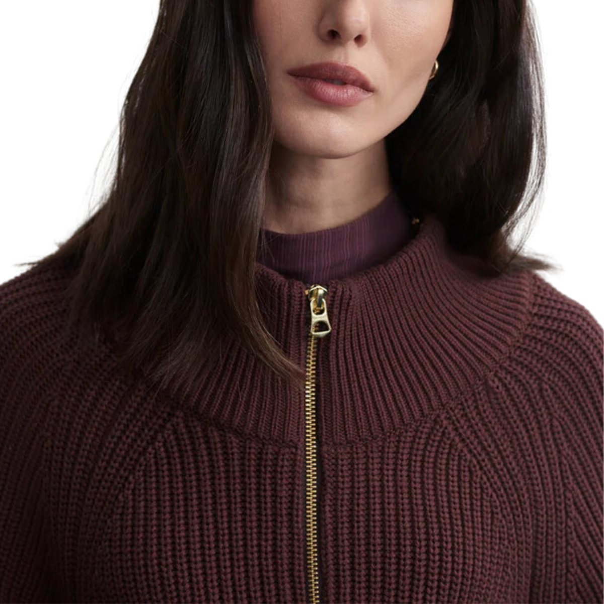 Tessa Knit Jacket Deep Mahogany