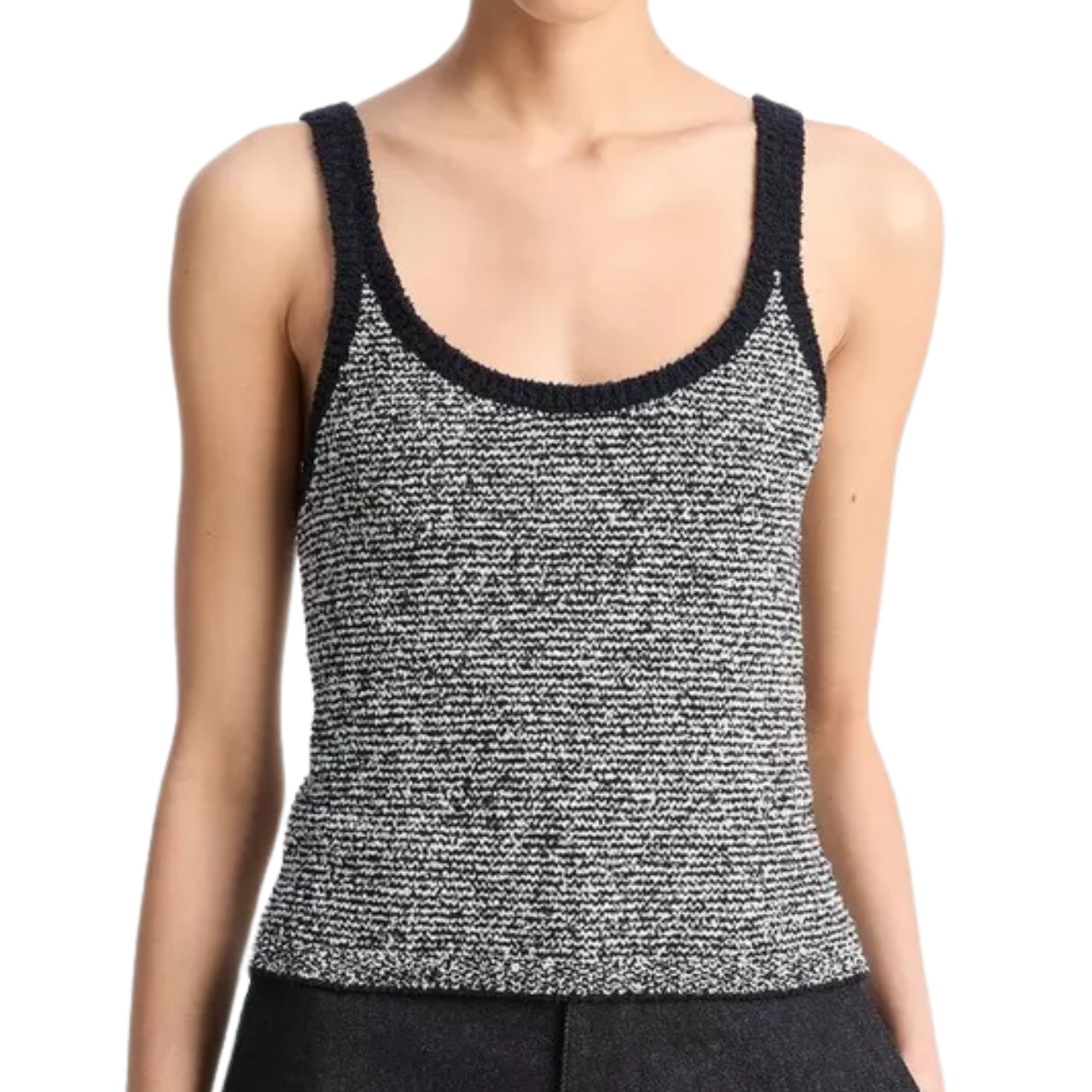Textured Micro-Stripe Tank