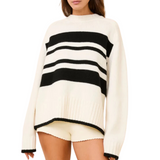 The Rhea Sweater Black Stripe