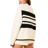 The Rhea Sweater Black Stripe