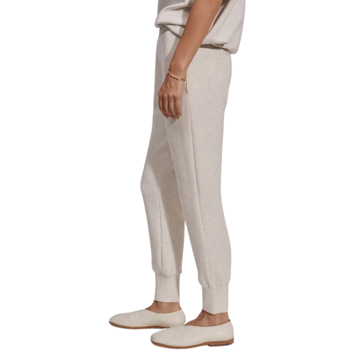 The Slim Cuff Pant 27.5 Ivory Marl