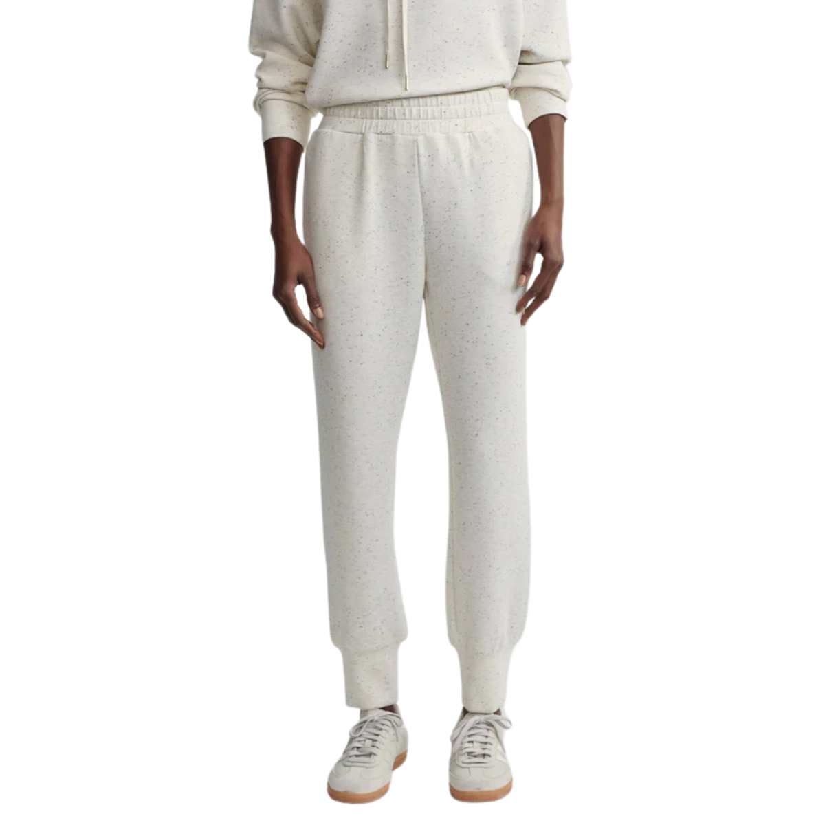 The Slim Cuff Pant 25 Ivory Marl Fleck