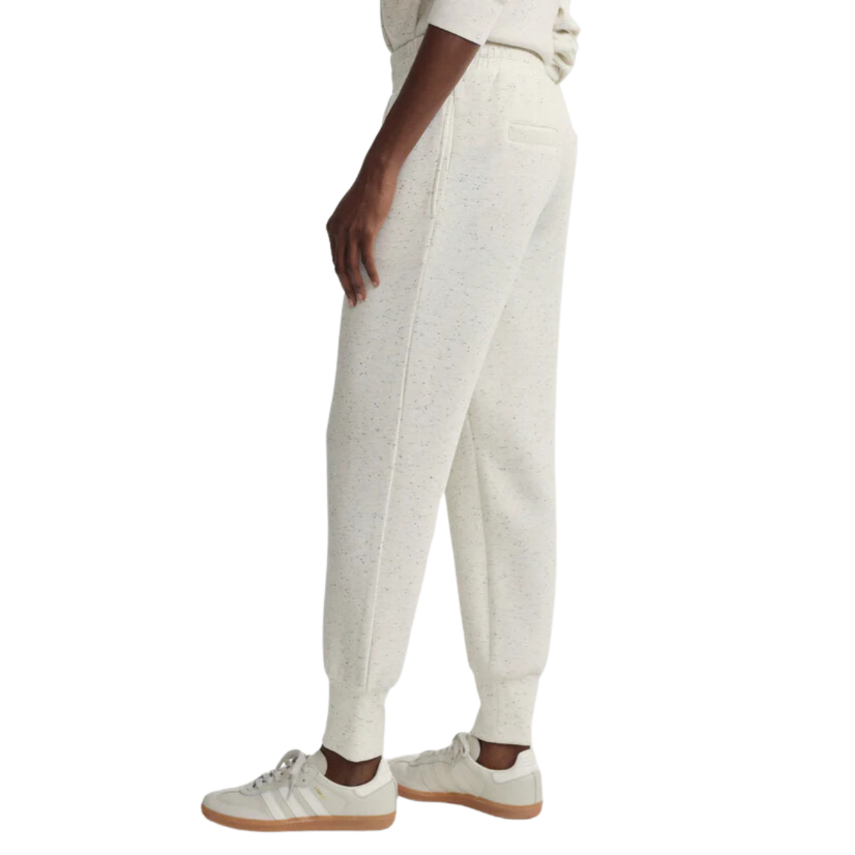 The Slim Cuff Pant 25 Ivory Marl Fleck