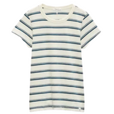 The Slub Stripe Tee Ivory Blue Stripe