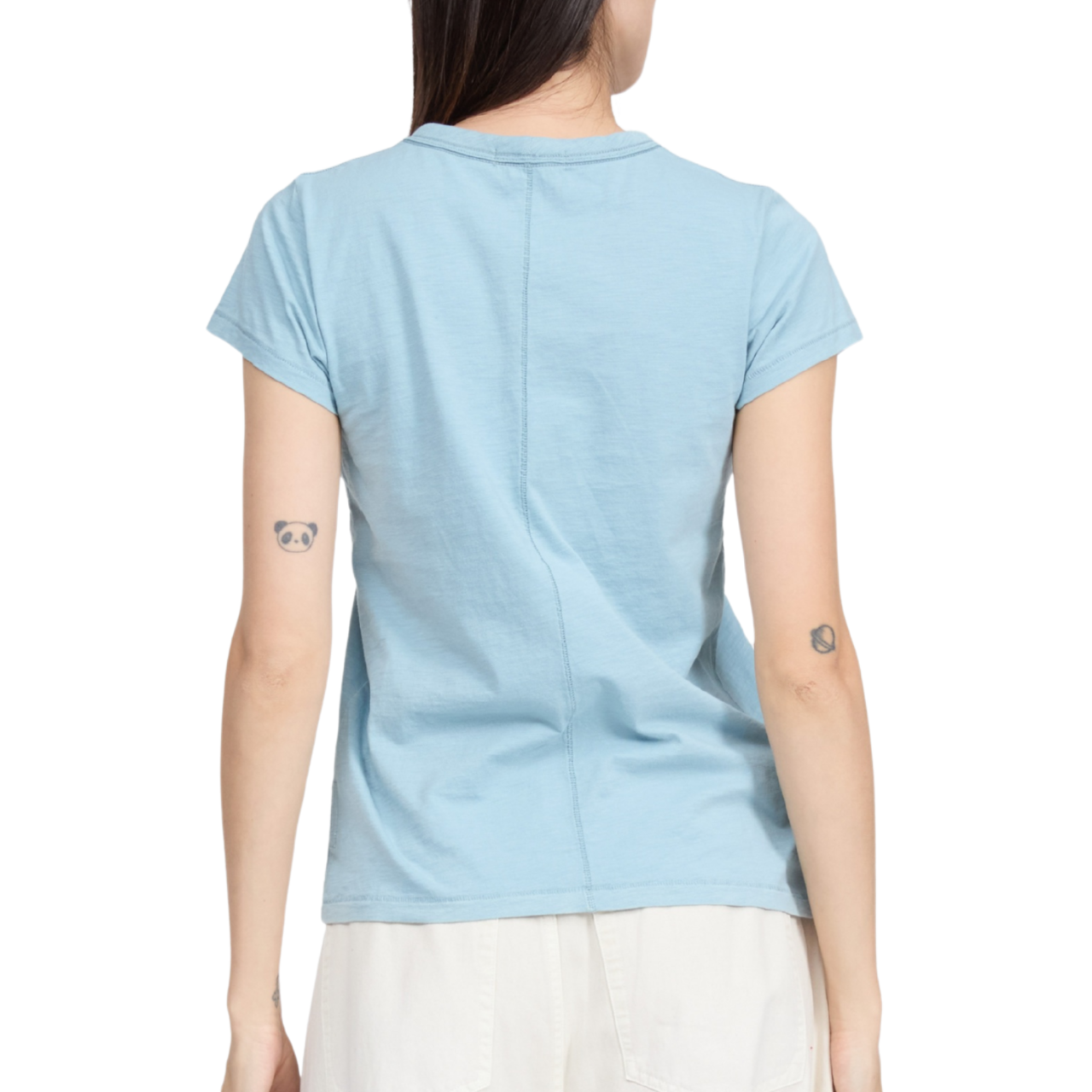 The Slub Tee Teal Blue