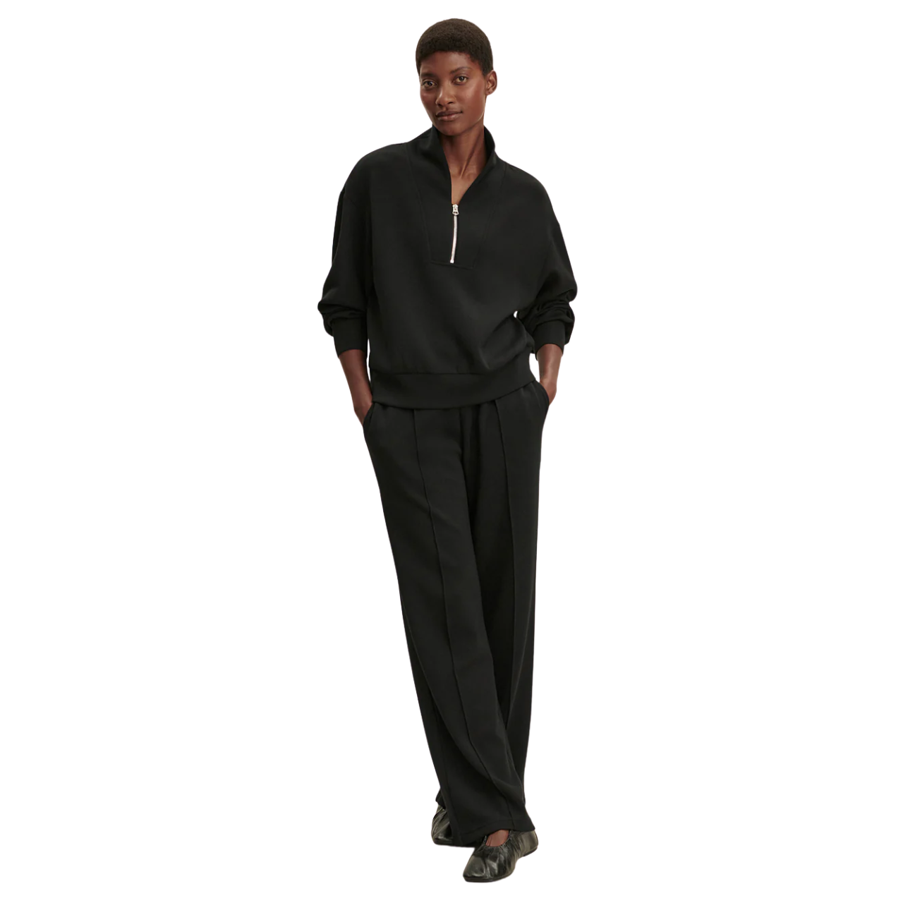 The Wide Leg Pant 30' Black