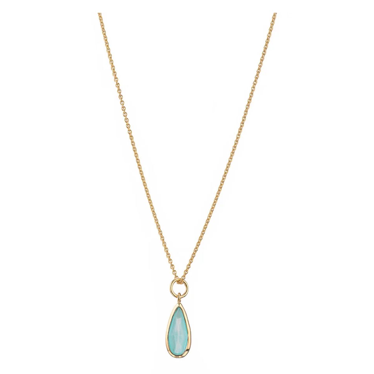 Aqua Slim Droplet Necklace