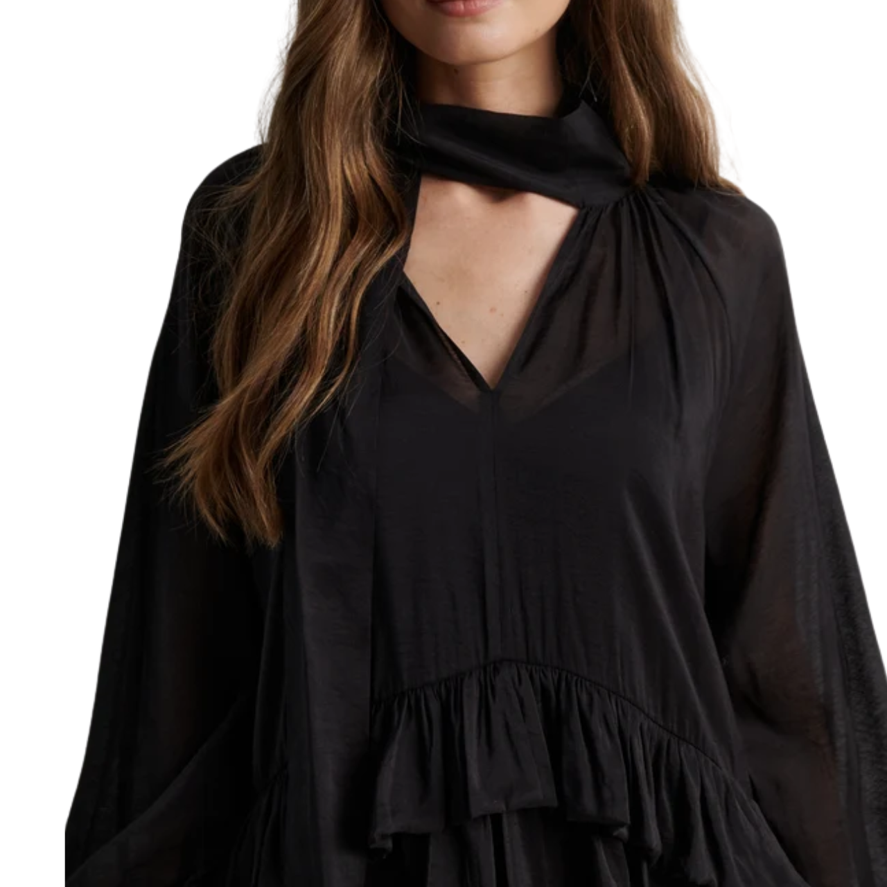 Tundra Frill Dress Black