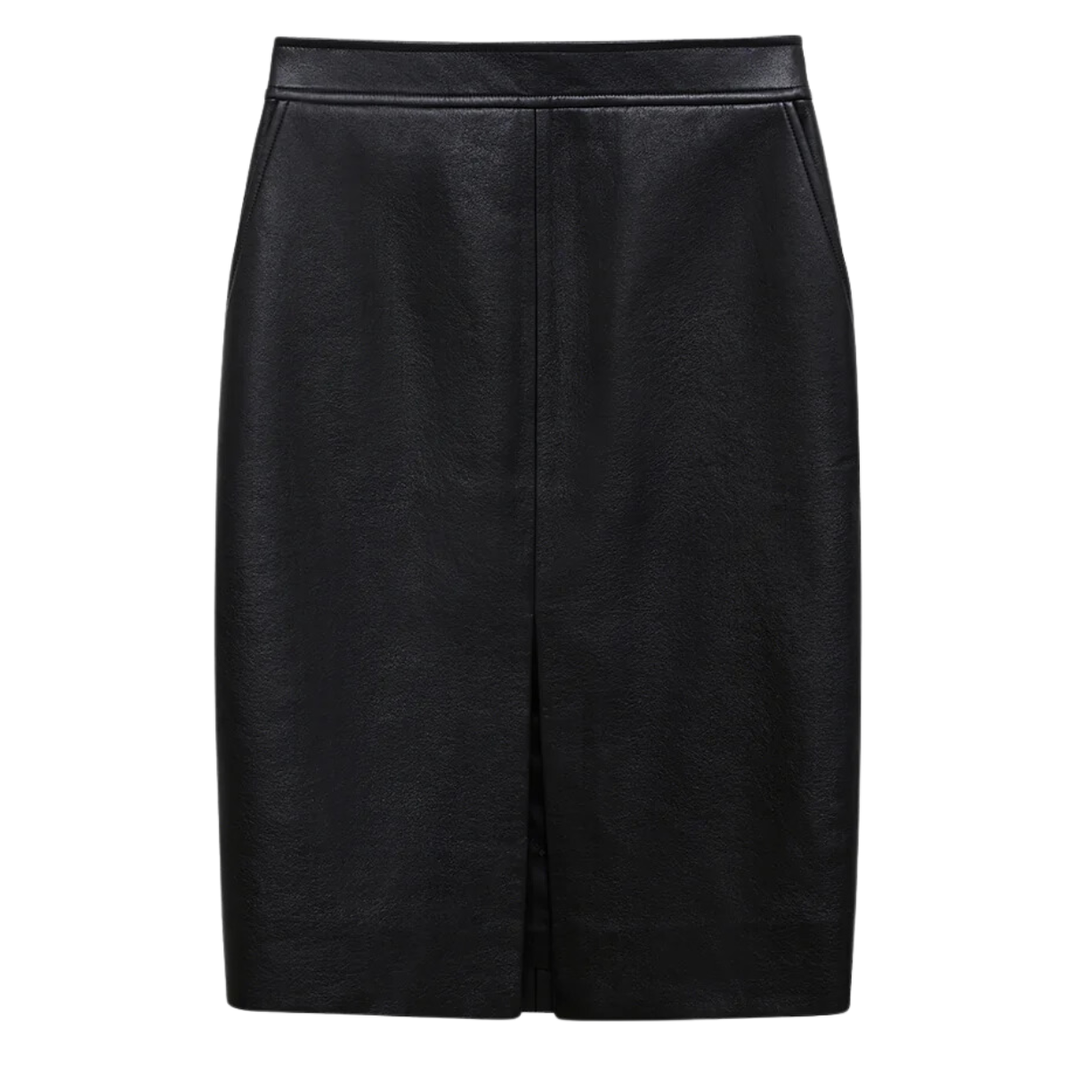 Tyra Skirt Leather Black