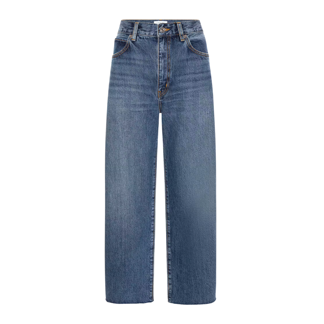 The Bow Crop Jean Bot Raw Fray